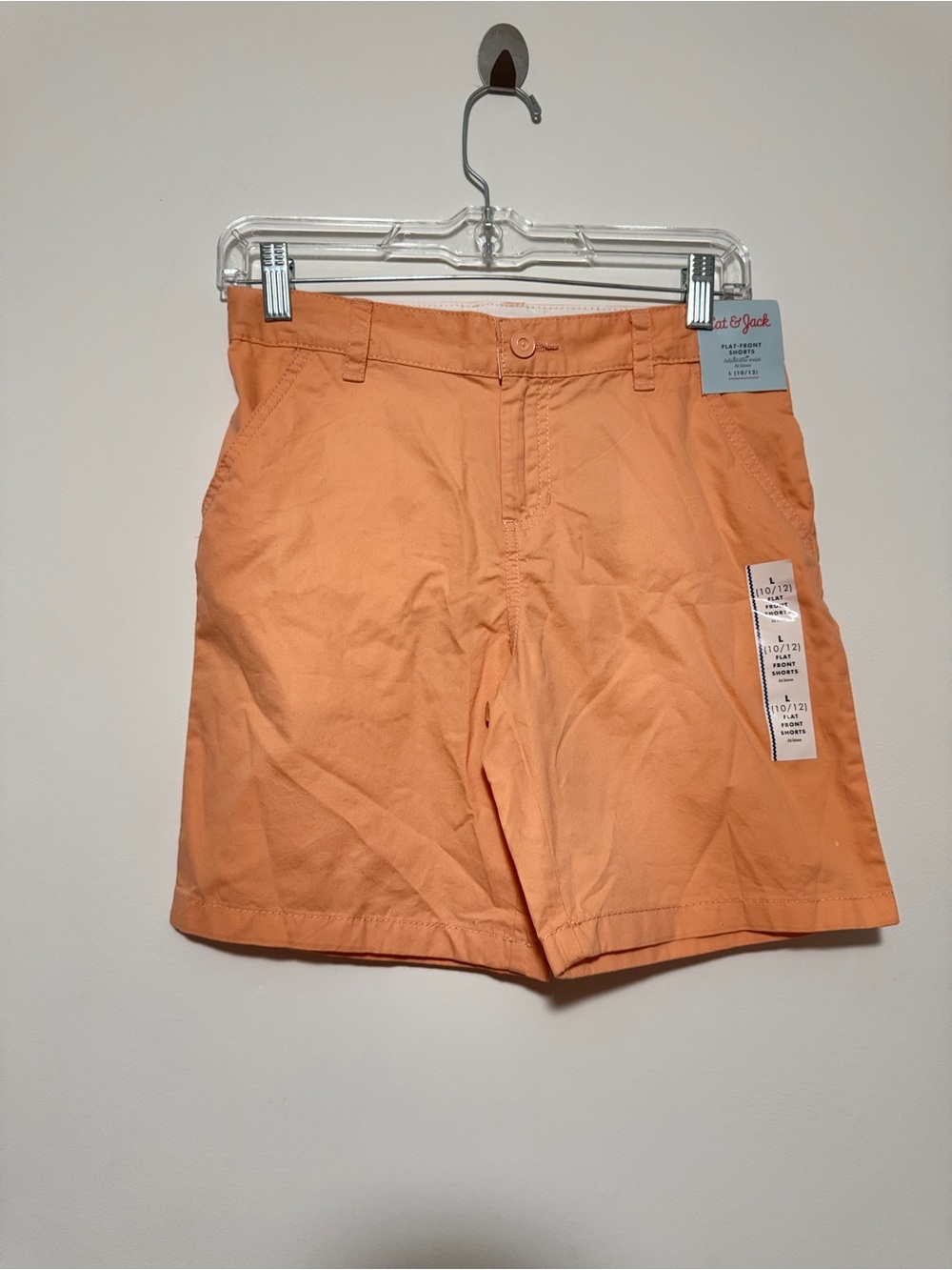 NWT Boy’s Cat & Jack coral Flat Front Shorts Size L (10/12) - Picture 7 of 15